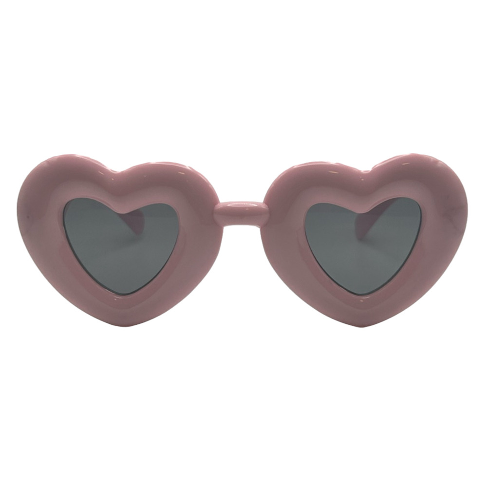 6190P | Pink Thick Frame Novelty Heart Sunglasses
